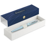 Waterman allure pastel stylo bille  bleu pastel  recharge bleue pointe moyenne  coffret cadeau