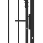 Vidaxl portail de clôture avec pointes acier 100x150 cm noir