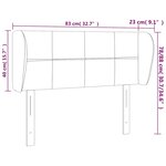vidaXL Tête de lit avec oreilles Vert foncé 83x23x78/88 cm Velours