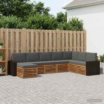 vidaXL Ensemble de canapés d'extérieur 8 Pièces Naturel et Anthracite