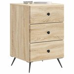 vidaXL Cabinet de chevet avec tiroir Chêne Sonoma 43 x 41 x 66 5 cm