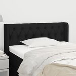 vidaXL Tête de lit avec oreilles Noir 103x16x78/88 cm Tissu