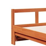 vidaXL Lit de jour sans matelas cire marron 90x200 cm bois pin massif