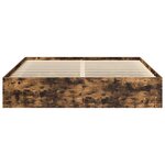 vidaXL Cadre de lit sans matelas chêne fumé 180x200 cm