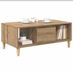 vidaXL Table basse Chêne artisanal 90 x 50 x 26 5 cm Bois d'ingénierie