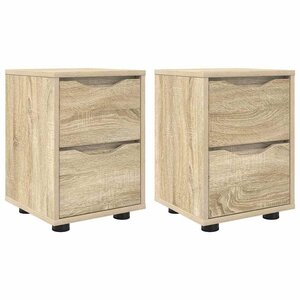vidaXL Tables de chevet 2 Pièces Chêne Sonoma 30 5 x 30 x 43 cm