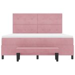vidaXL Lit à ressorts avec tête de lit Rose 200 x 180 cm Velours