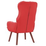 Fauteuil relaxant vidaXL Rouge en cuir synthétique