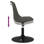 vidaXL Chaises pivotantes à manger lot de 4 Gris foncé Velours