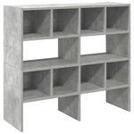 vidaXL Étagères à chaussures 2 Pièces empilable gris béton 89 5x30x40 cm