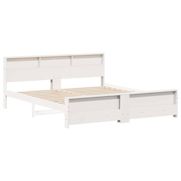 vidaXL Cadre de lit Blanc 180 x 200 cm Bois massif en pin