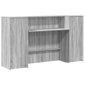 vidaXL Bureau de réception sonoma gris 180x50x103 5 cm bois ingénierie