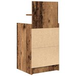 vidaXL Tables de chevet avec 2 tiroirs 2 Pièces vieux bois 38x34x80 cm