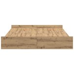 vidaXL Cadre de lit avec rangement chêne artisanal 160 x 200 cm