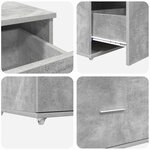 vidaXL Armoire à tiroirs Gris 55 x 45 x 33 5 cm Bois d'ingénierie