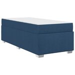 vidaXL Cadre de lit avec matelas Bleu 80 x 200 cm tissu
