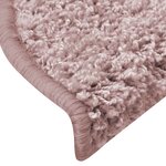 vidaXL Tapis d'escalier 30 pièces 65 x 21 x 4 cm Rose clair Demi-rond Grand