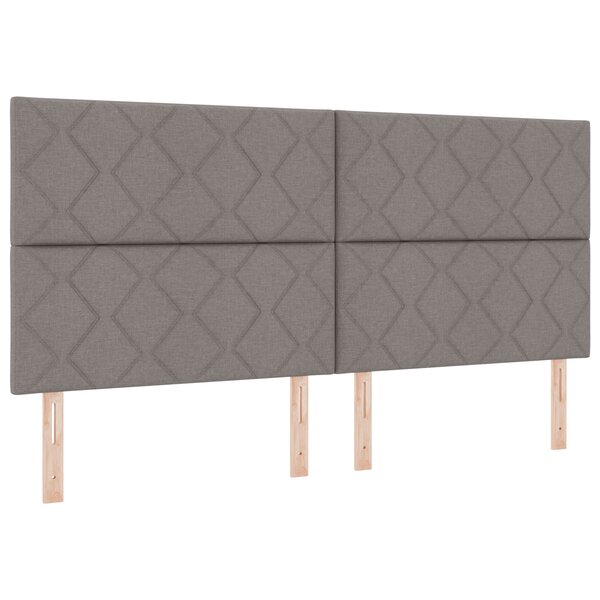 vidaXL Tête de lit taupe design blocs de diamant 200 cm en tissu