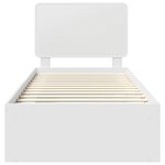 vidaXL Cadre de lit Blanc 90 x 200 cm Bois de pin massif