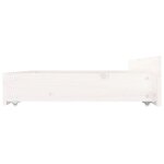 vidaXL Cadre de lit sans matelas avec tiroirs blanc