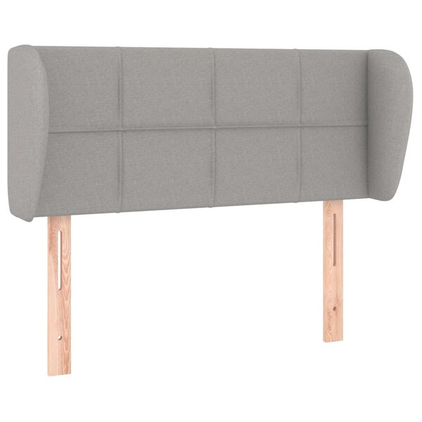 vidaXL Tête de lit avec oreilles Gris clair 93x23x78/88 cm Tissu