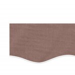 vidaXL Tissu de remplacement de cantonnière d’auvent rayure marron 3 m