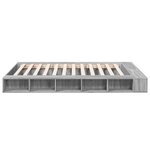 vidaXL Cadre de lit sans matelas sonoma gris 150x200 cm