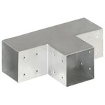 vidaXL Connecteurs de poteau 4Pièces Forme en T Métal galvanisé 101x101mm