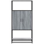 vidaXL Buffet haut sonoma gris 68x35x139 cm bois d'ingénierie et métal
