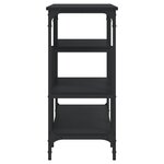 vidaXL Table console avec étagères noir 100x35x75 cm