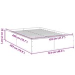 vidaXL Cadre de lit chêne fumé 120x200 cm bois d'ingénierie