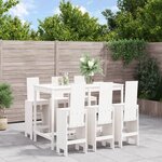 vidaXL Ensemble de bar de jardin 7 Pièces blanc bois de pin massif