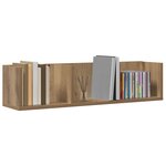 vidaXL Étagère murale à CD chêne artisanal 75x18x18 cm bois ingénierie