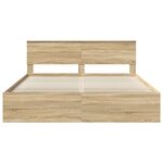 vidaXL Cadre de lit Sonoma 200 x 200 cm Bois d'ingénierie