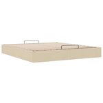 VidaXL Cadre de lit ottoman sans matelas crème 200x200 cm tissu