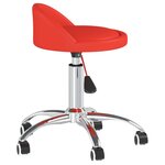 vidaXL Chaises pivotantes à manger lot de 2 rouge similicuir