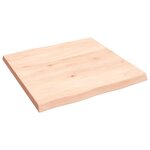 vidaXL Dessus de table bois massif non traité bordure assortie