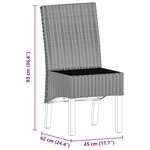 vidaXL Chaises à manger lot de 2 marron rotin naturel