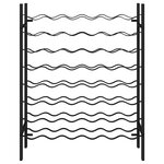 vidaXL Casier à bouteilles pour 48 bouteilles Noir Métal