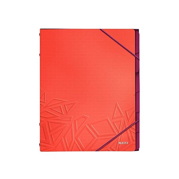 Trieur Elastique Urban Chic A4 PP 6 Compartiments Rouge LEITZ