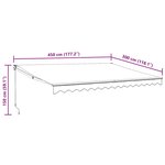 vidaXL Auvent rétractable automatique anthracite 4 5x3 m