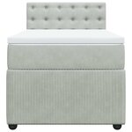 vidaXL Sommier à lattes de lit et matelas Gris clair 80x200 cm Velours