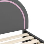 vidaXL Cadre de lit pour enfants avec tête de lit Gris clair PU