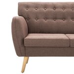 vidaXL Canapé à 3 places revêtement en tissu 172x70x82 cm marron