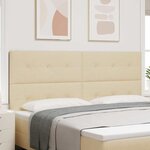 vidaXL Tête de lit LED avec bandes LED Crème 200 cm tissu
