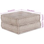 Canapé pouf modulable 2 places convertible en tissu beige clair
