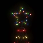vidaXL Arbre de Noël cône 1400 LED Colorées 160x500 cm