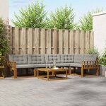 vidaXL Ensemble de canapés d'extérieur 6 Pièces Gris Naturel et Clair