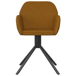 vidaXL Chaises pivotantes à manger lot de 2 Marron Velours