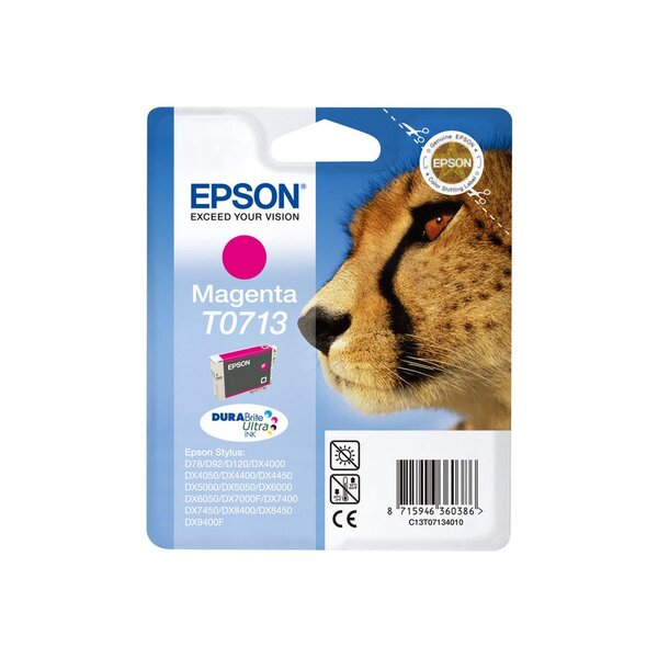 Cartouche d'encre epson guepard t0713 (magenta)